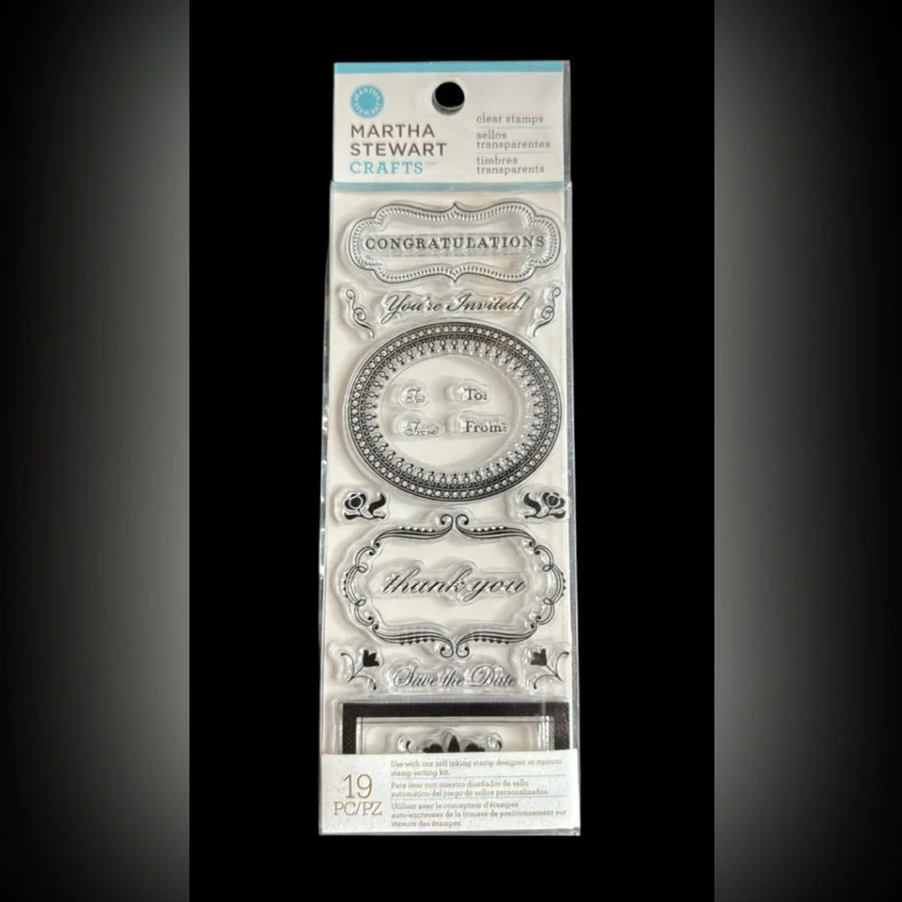 Martha Stewart Crafts Clear Stamps Phrases & Greetings by EK Success - 19 Pcs